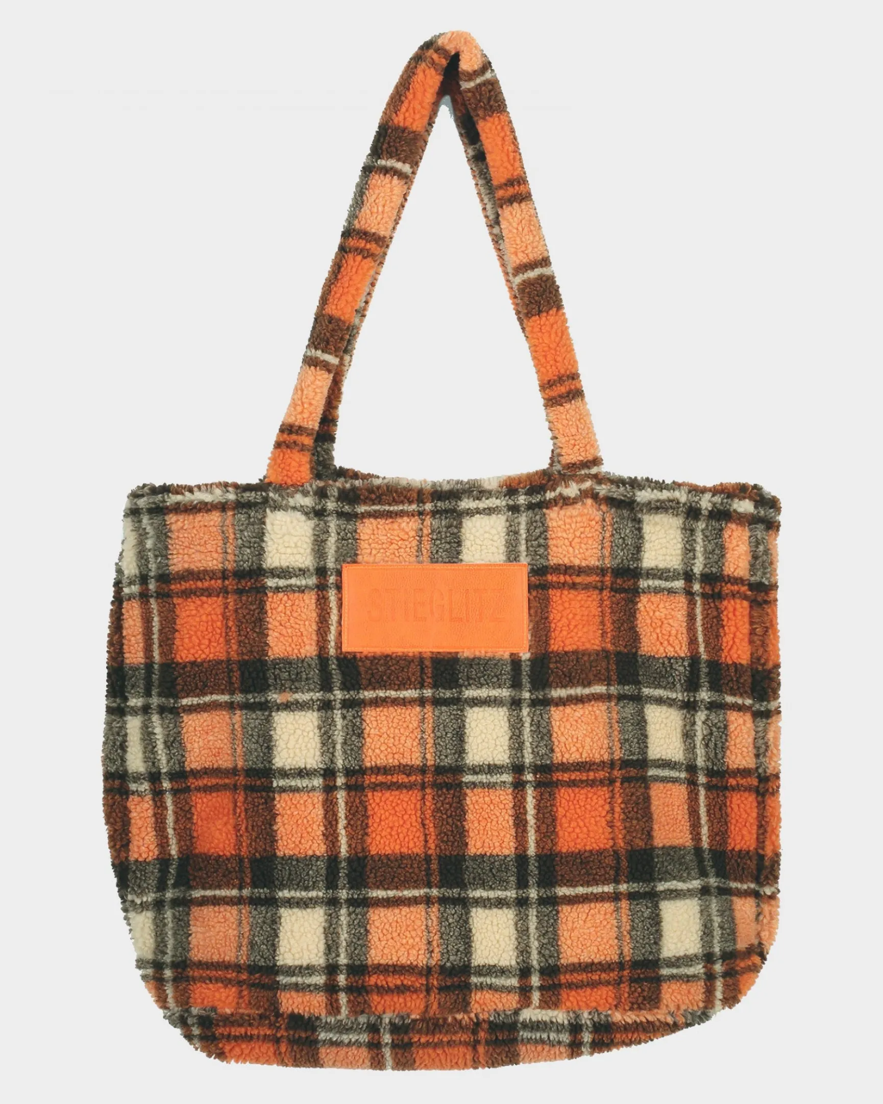 Check Teddy Bag | Orange
