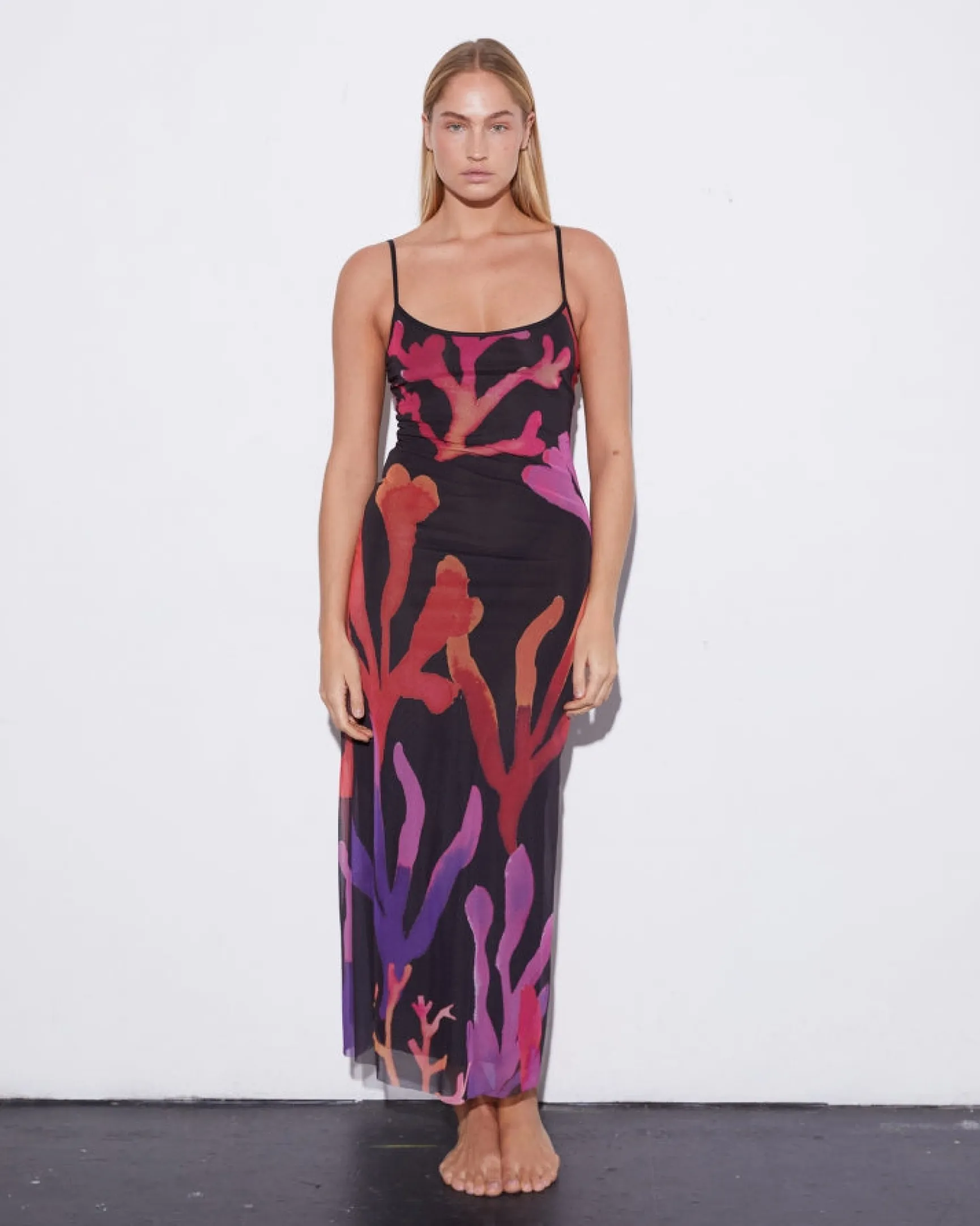 Corale Mesh Dress | Black