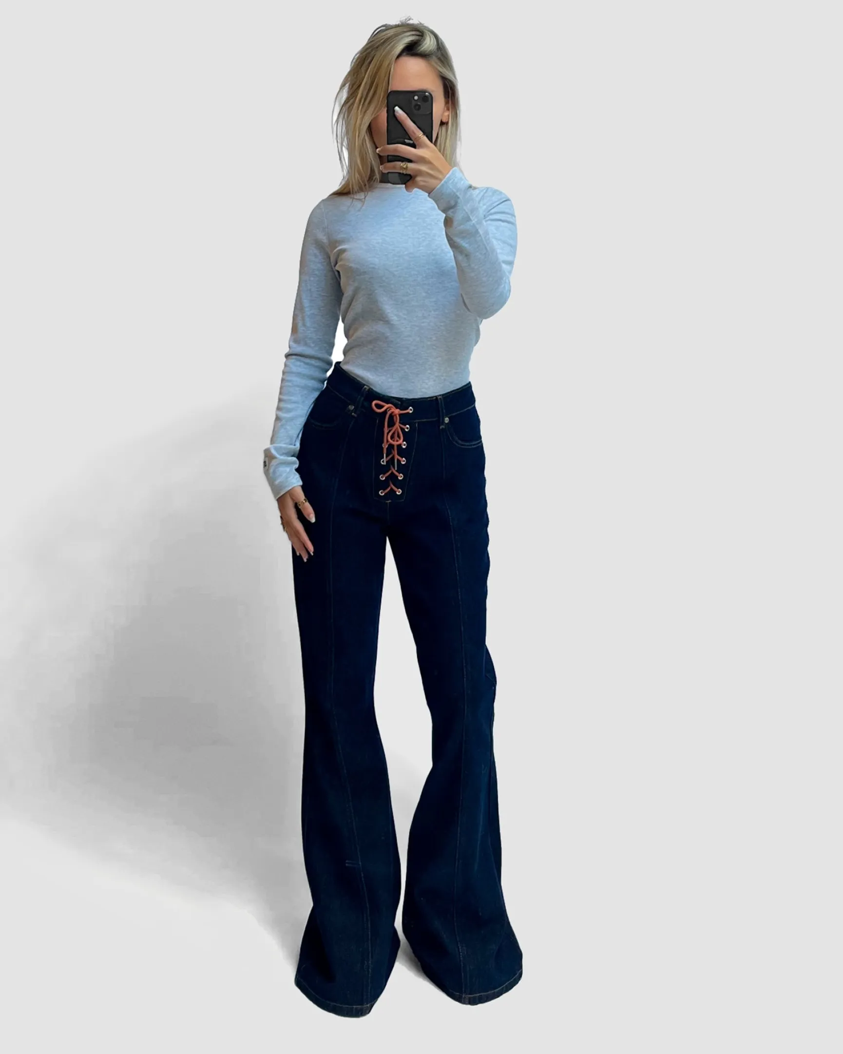 Dara Flared Jeans | Denim Blue