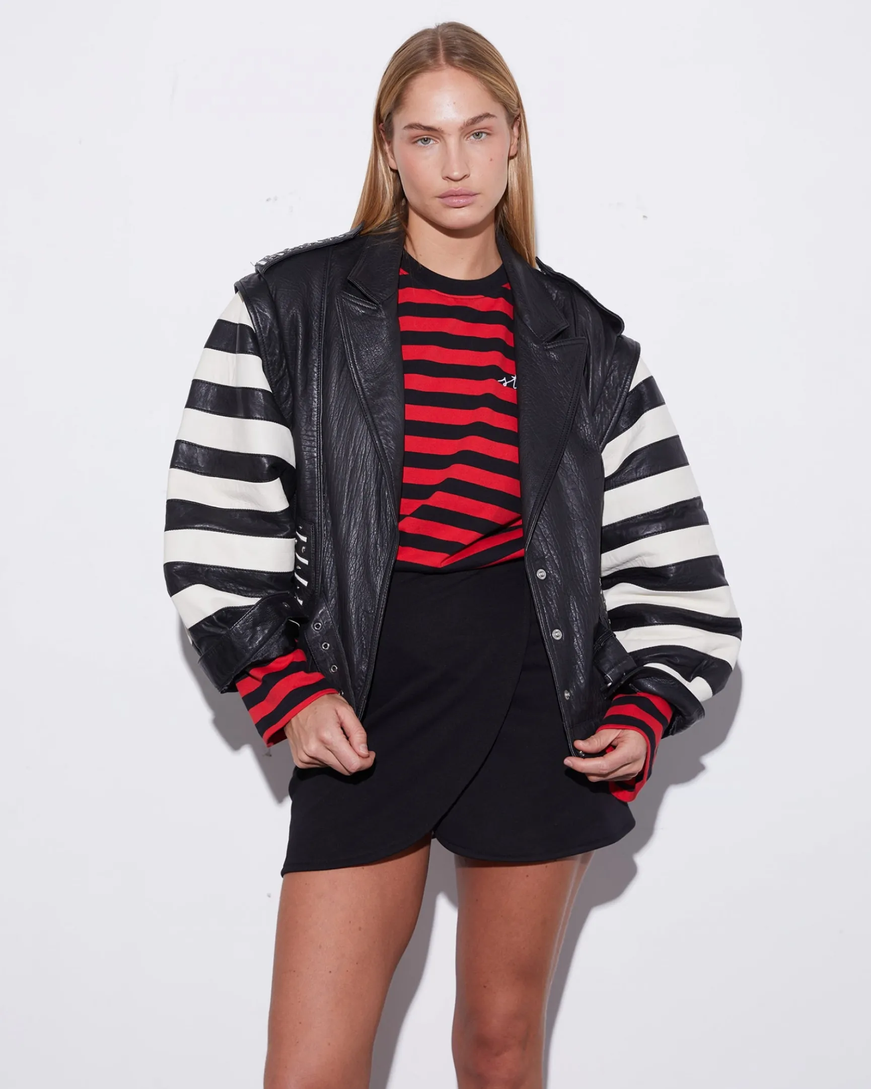 Leather Gael Biker Jacket | Black