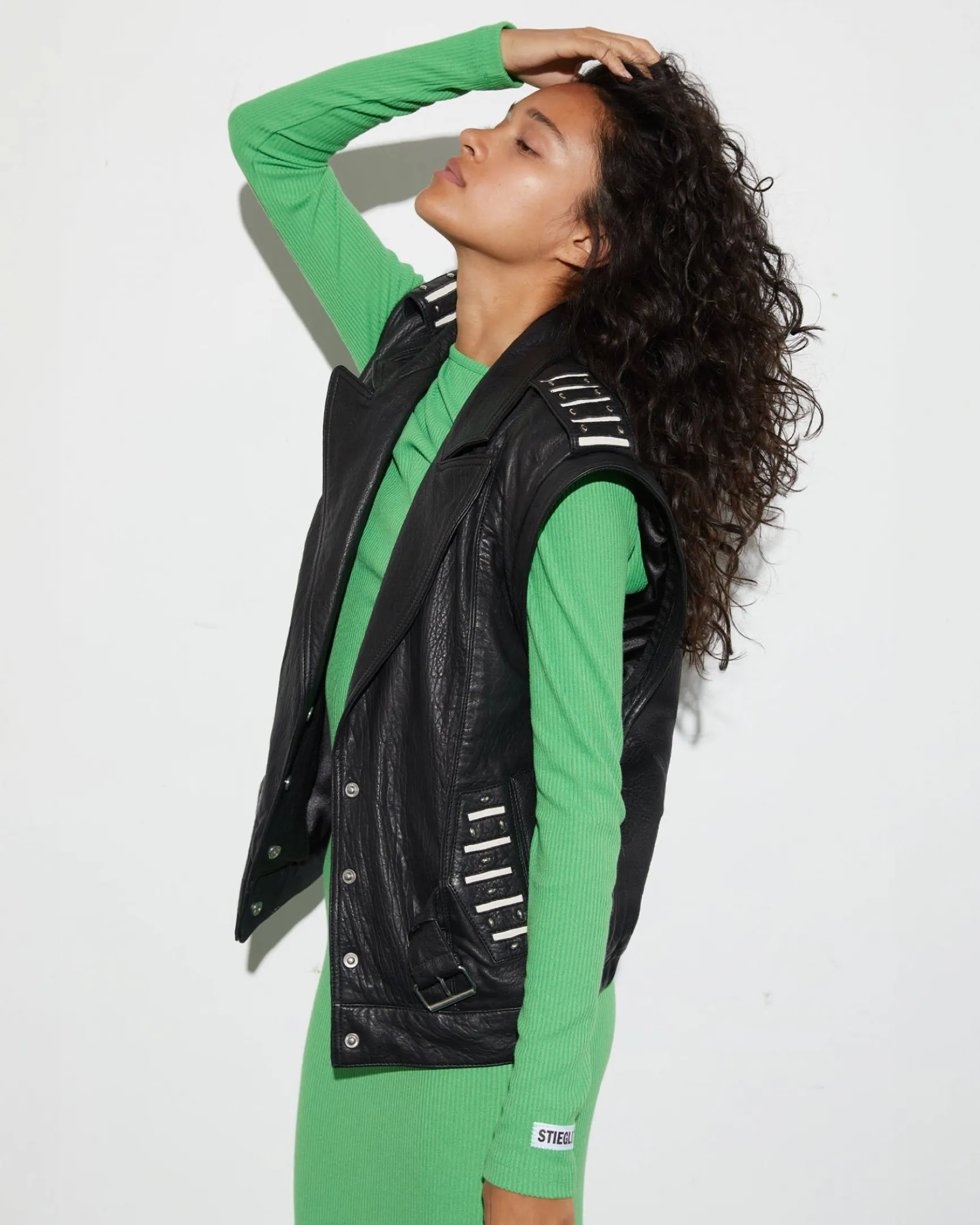 Leather Gael Biker Jacket | Black