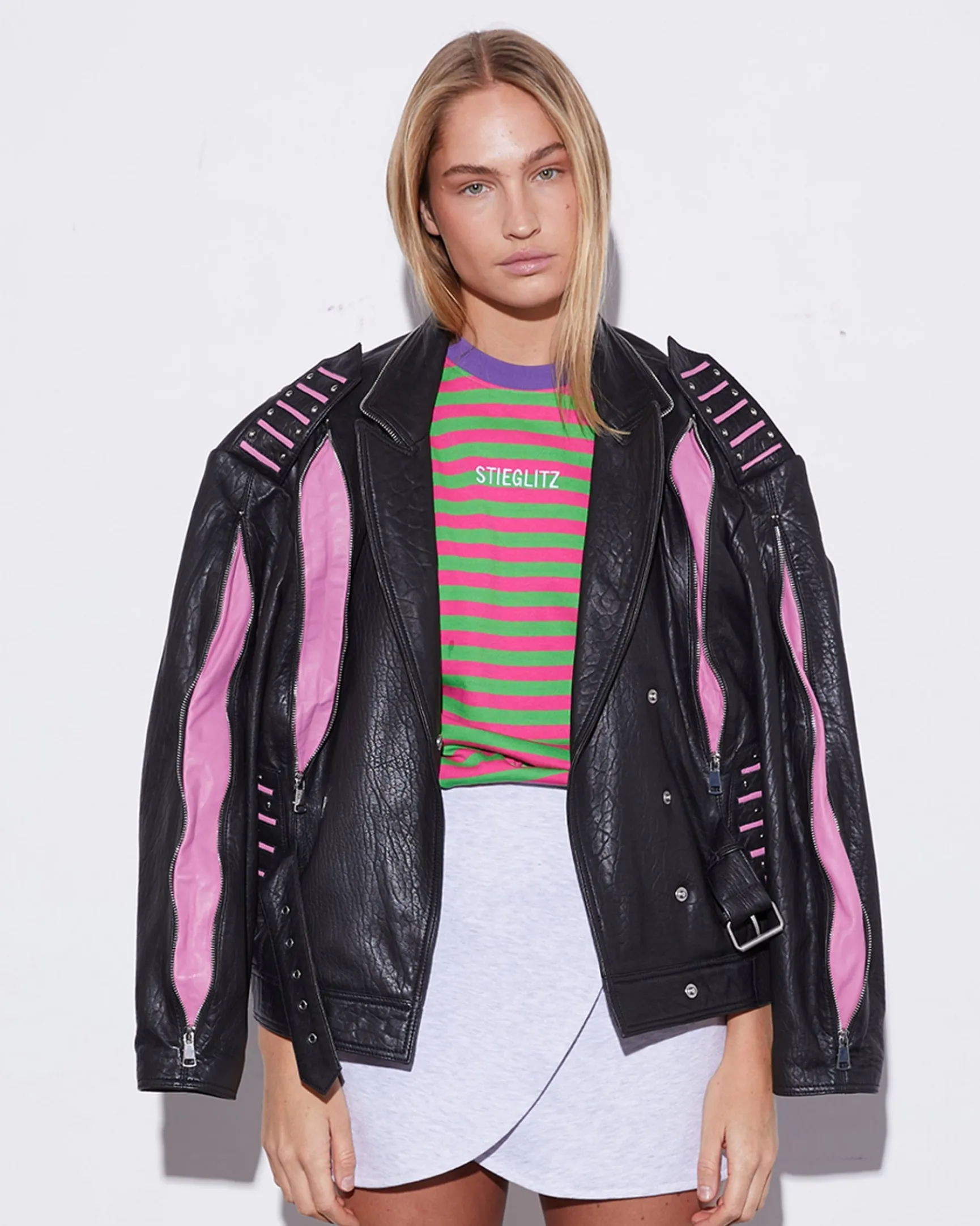 Leather Lola Biker Jacket | Black