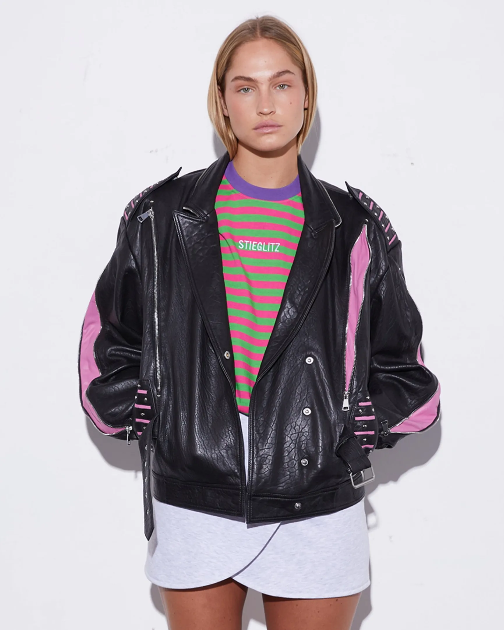 Leather Lola Biker Jacket | Black