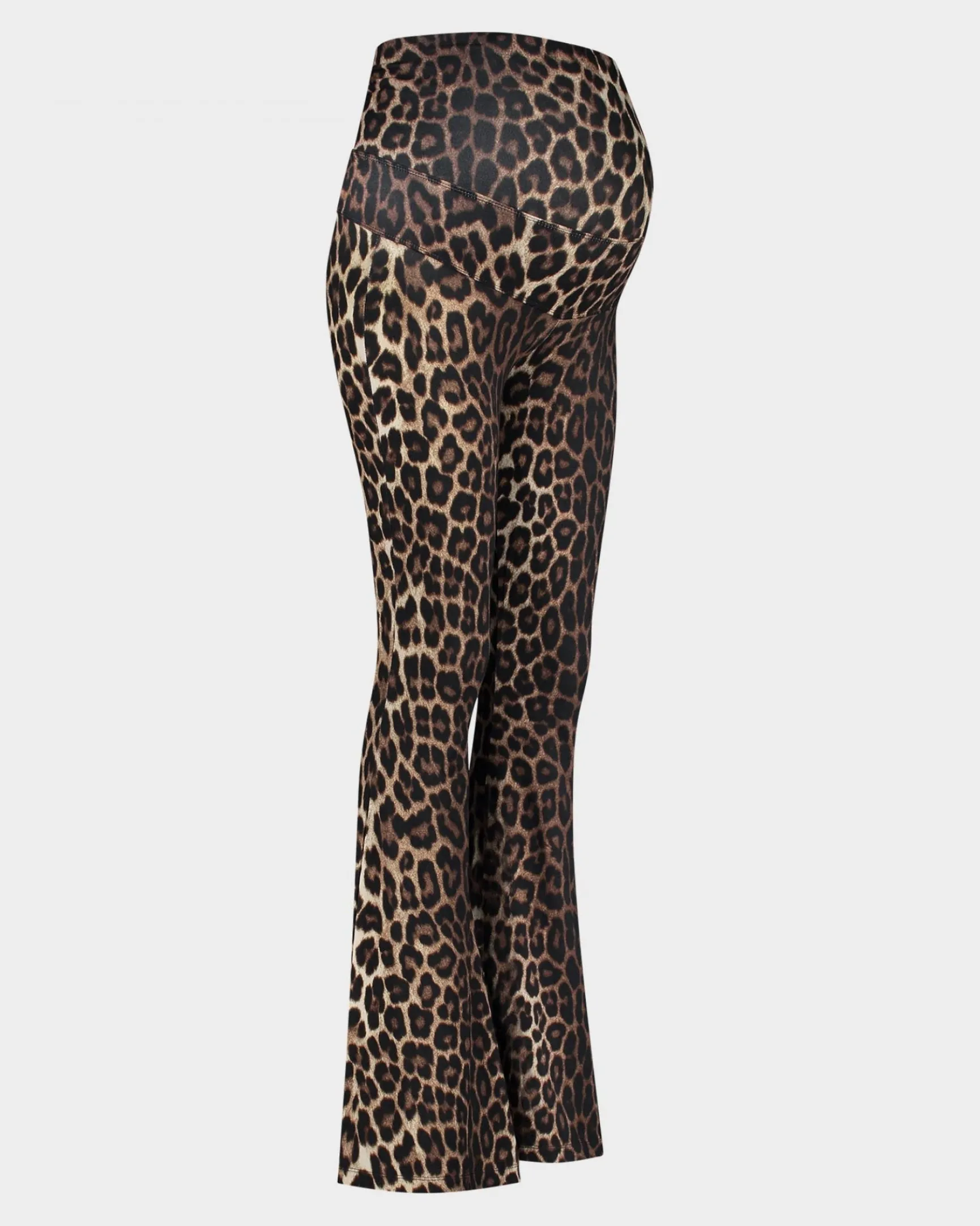 Leopard Maternity Flared Broek | Brown