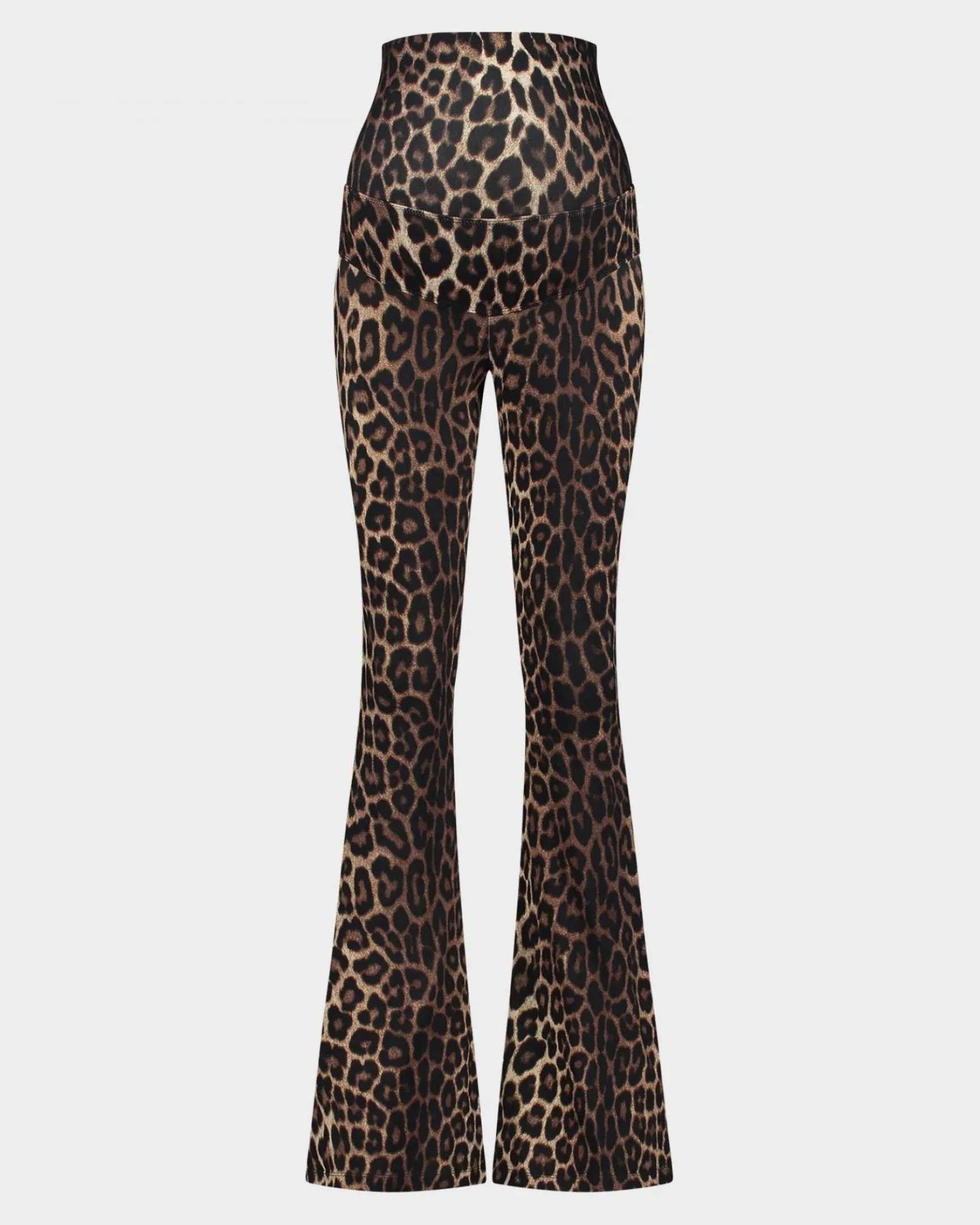 Leopard Maternity Flared Broek | Brown