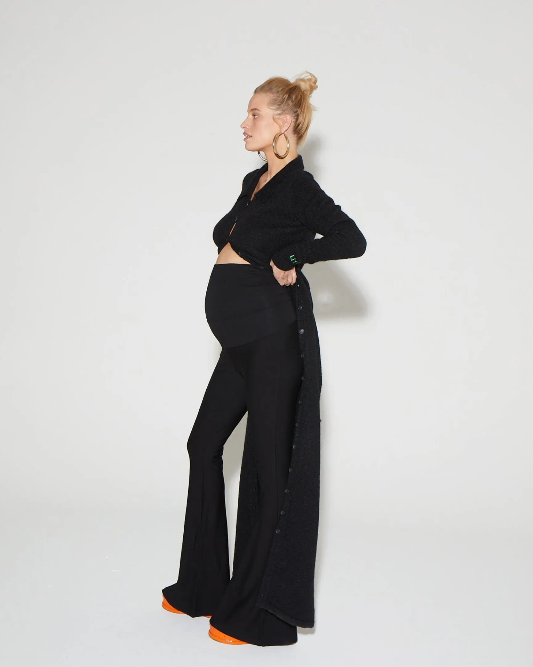 Maternity Flared Broek | Black