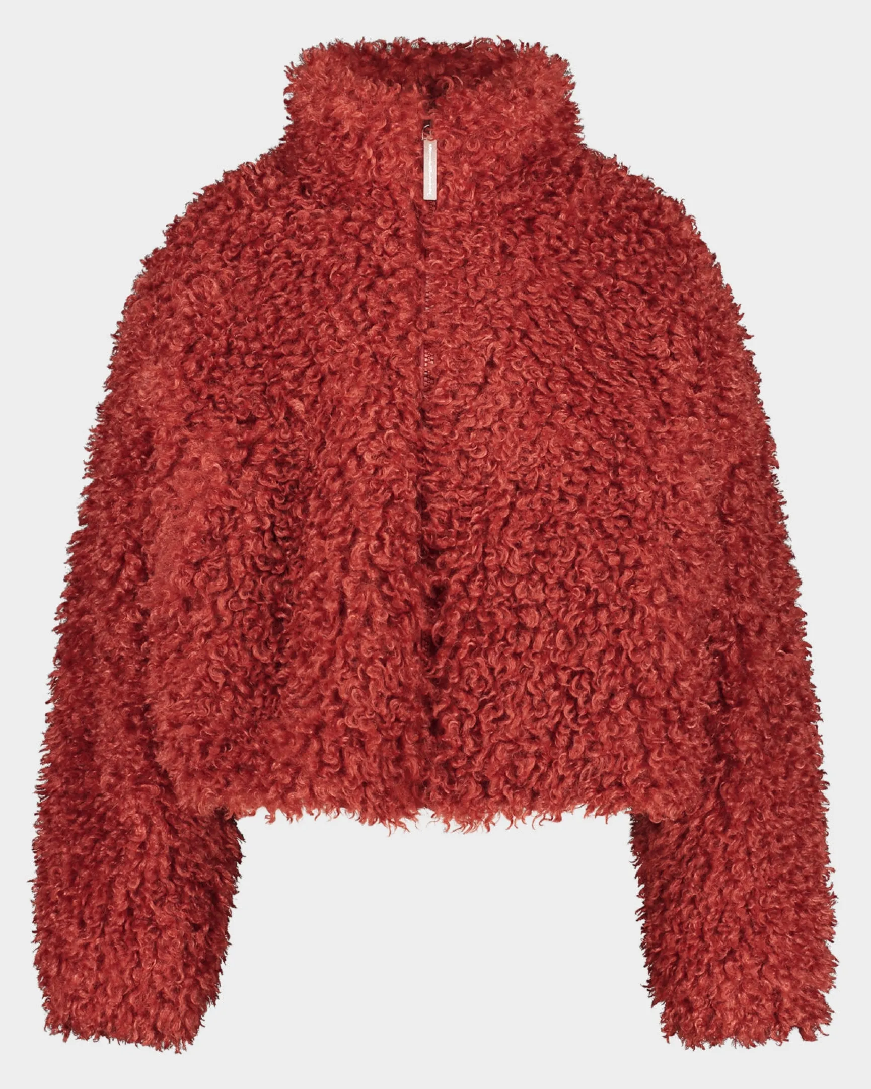 Milana Cropped Fluffy Puffer | Brown