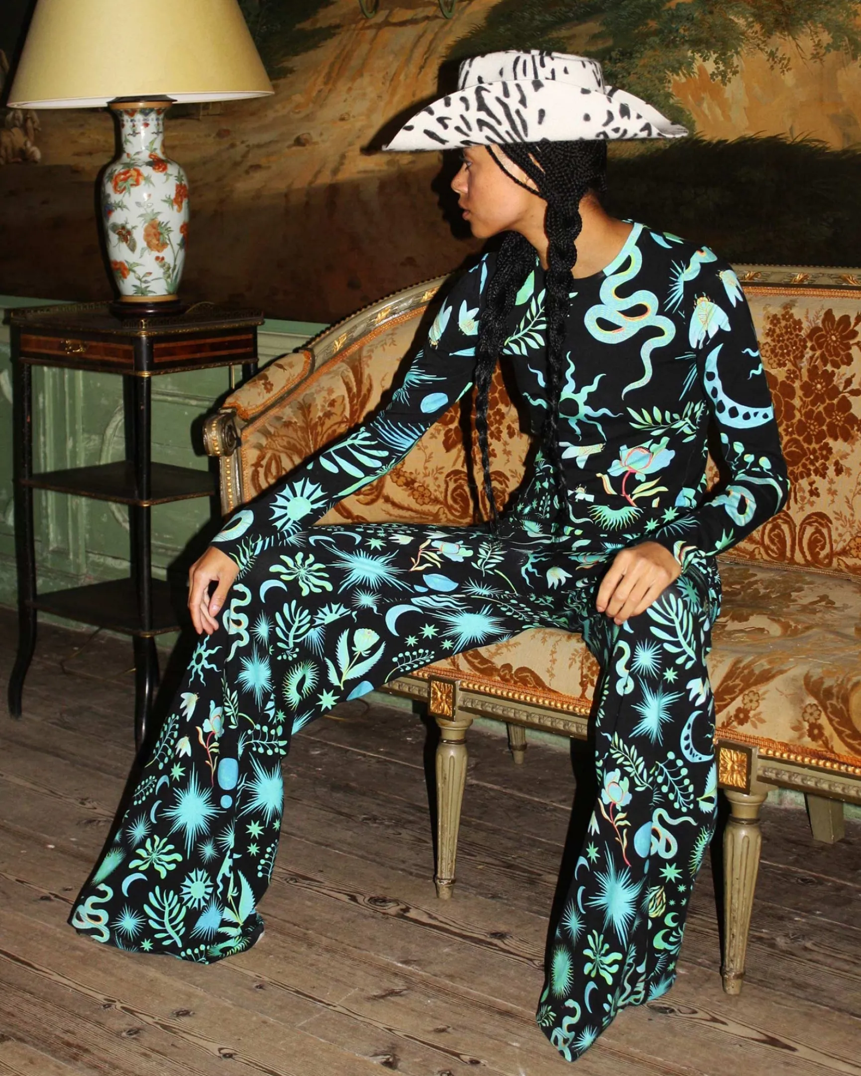 Rosa Stars Palazzos | Black