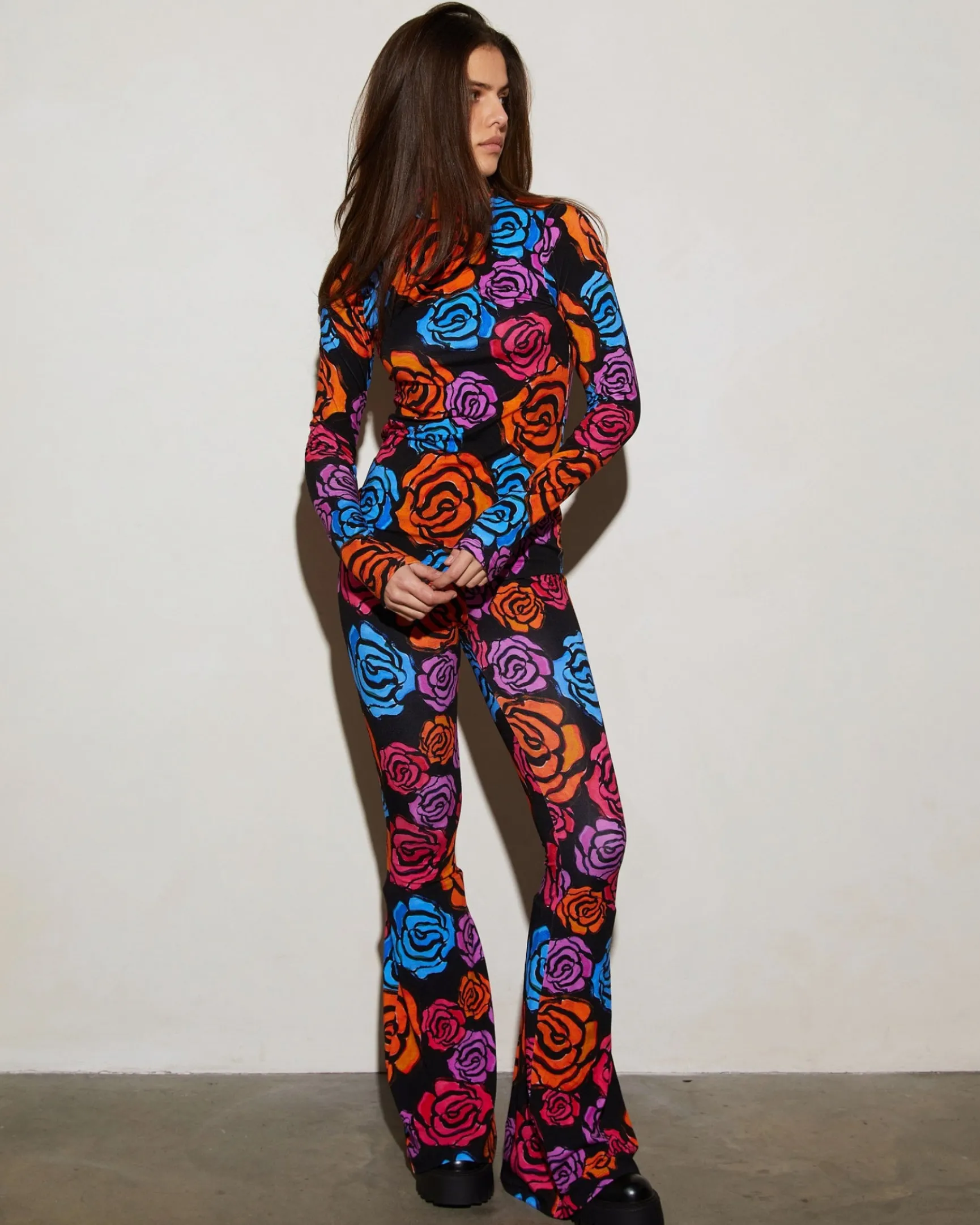 Rosalina Flared Broek | Black